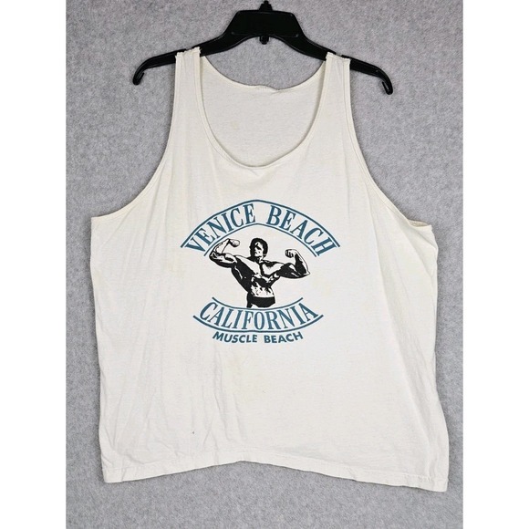 The Unbranded Brand Other - Y2K Venice Beach California Tank Top Muscle Bodybuilding Size XL Arnold Schwarz